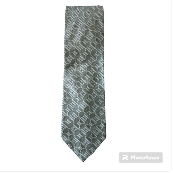 Butgatchi 100% Silk Grey Abstract Pattern Men’s Tie - Picture 1 of 11